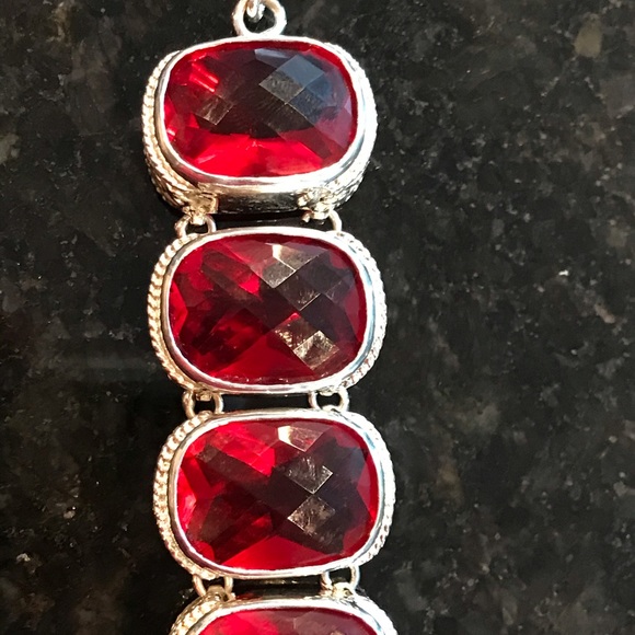 ♥️Sterling Silver Red Bracelet Gorgeous!!♥️ - Picture 6 of 6